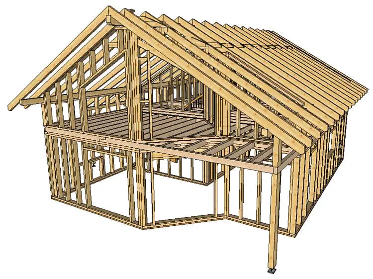Konštrukcia domu so stĺpikovej konštrukcie